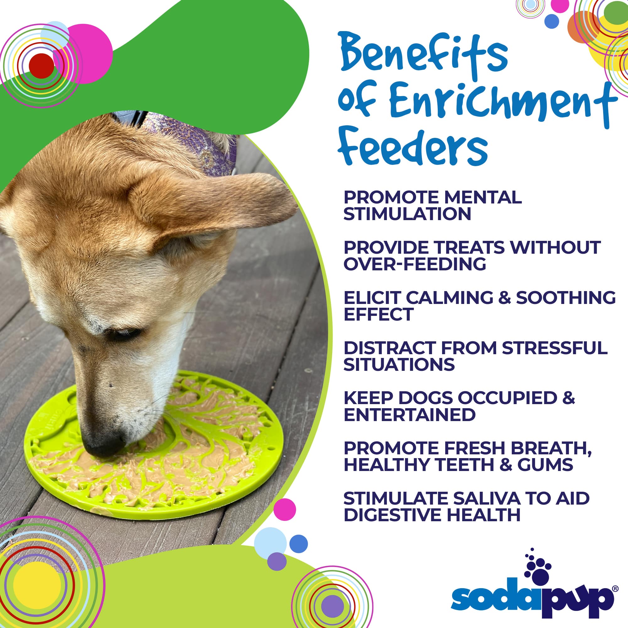 Tree of Life eMat - Enrichment Lick Mat For Dogs and Cats - With Suction Cups | Tree Design | USA Made