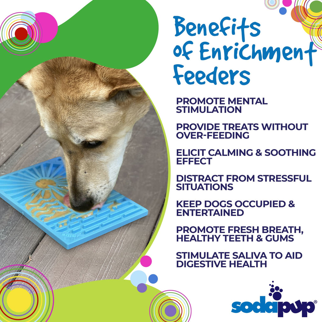 Surf's Up eMat - Small Lickmat for Dogs and Cats | Beach-Themed Design | SodaPup