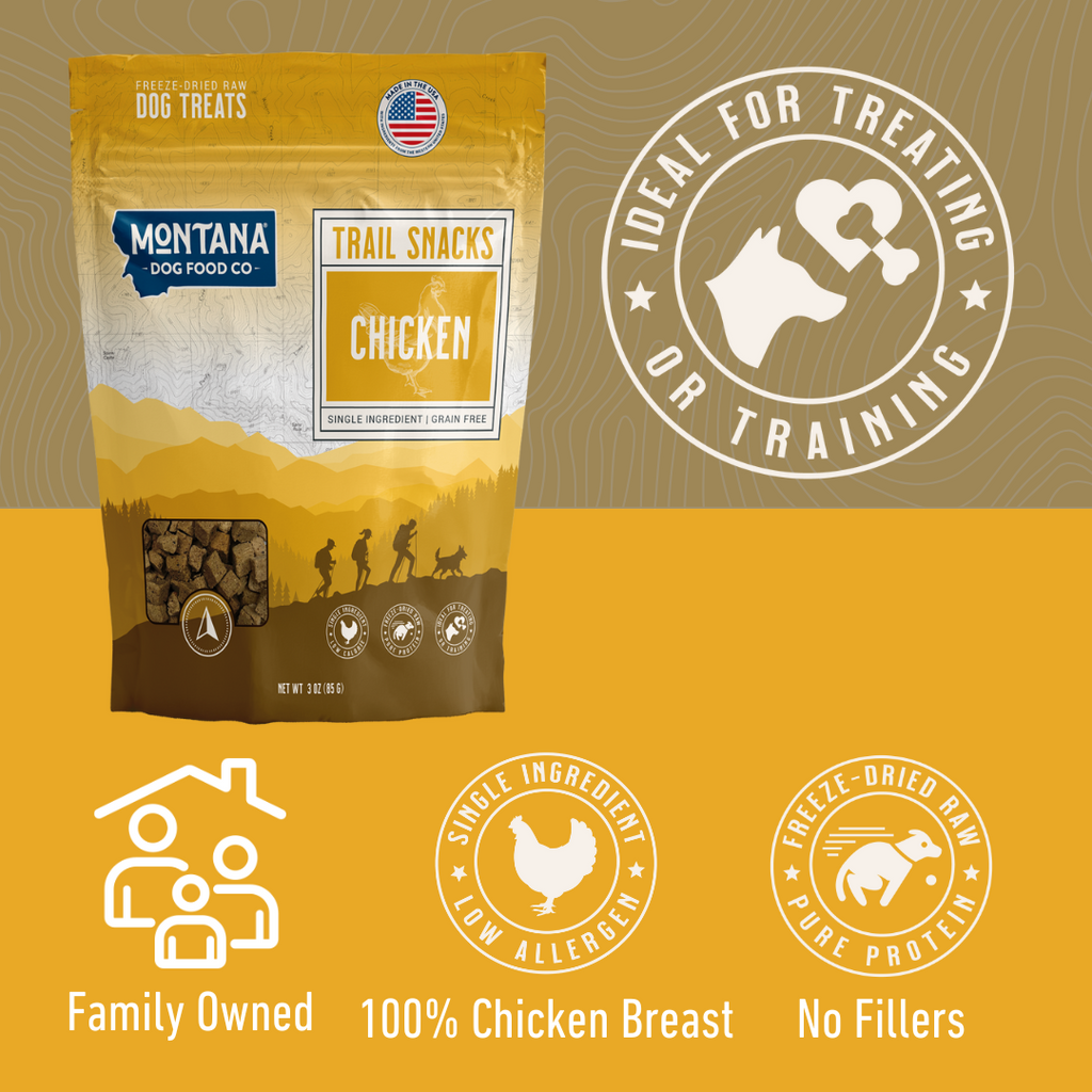 Chicken Breast Freeze-Dried Raw Trail Snacks (Treats) for Dogs 3oz