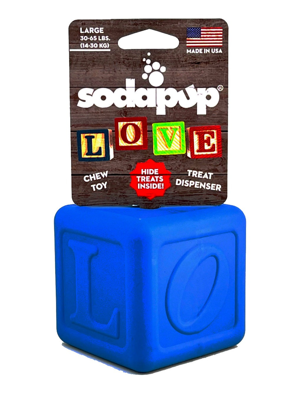 Love Cube eDispenser - Durable Rubber Chew Toy & Treat Dispenser | USA Made
