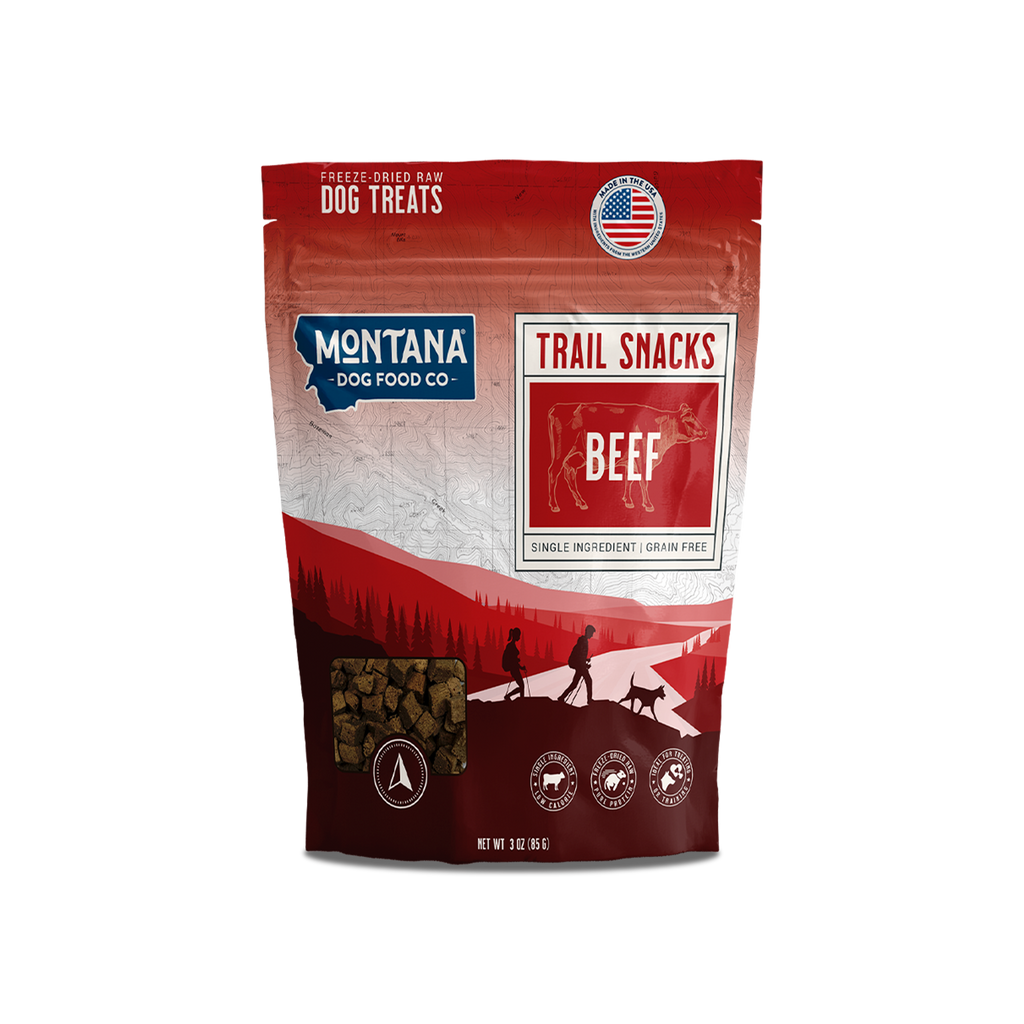 Beef Heart Freeze-dried Raw Trail Snacks (Treats) for Dogs 3oz